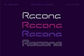 Ejemplo de fuente Racona Regular
